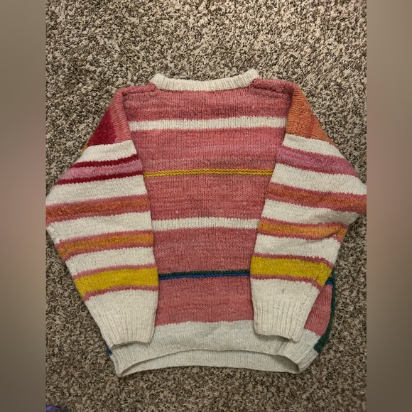 Hand knit colourblock sweater - Picture 4 of 4